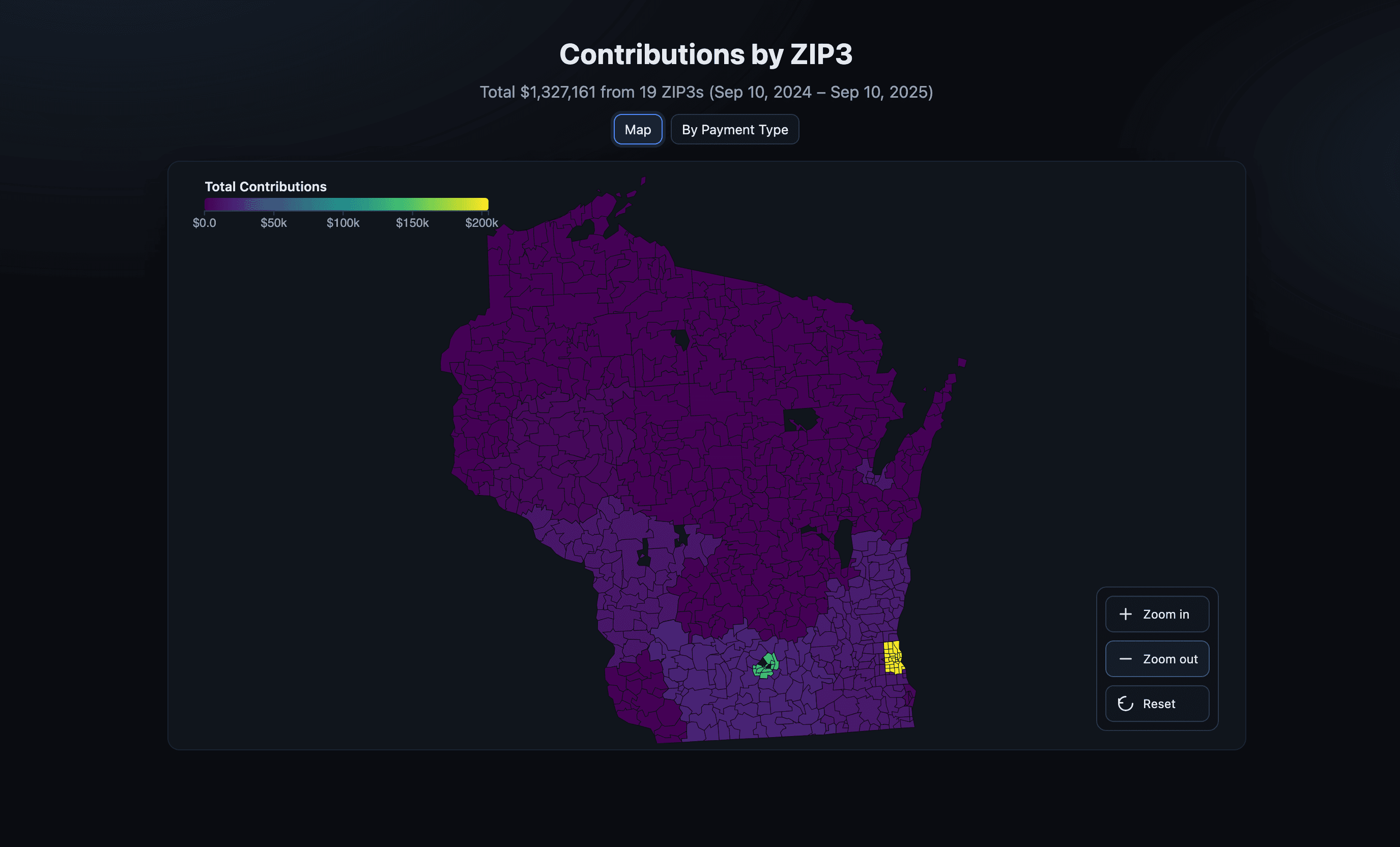 Event list component (screenshot)